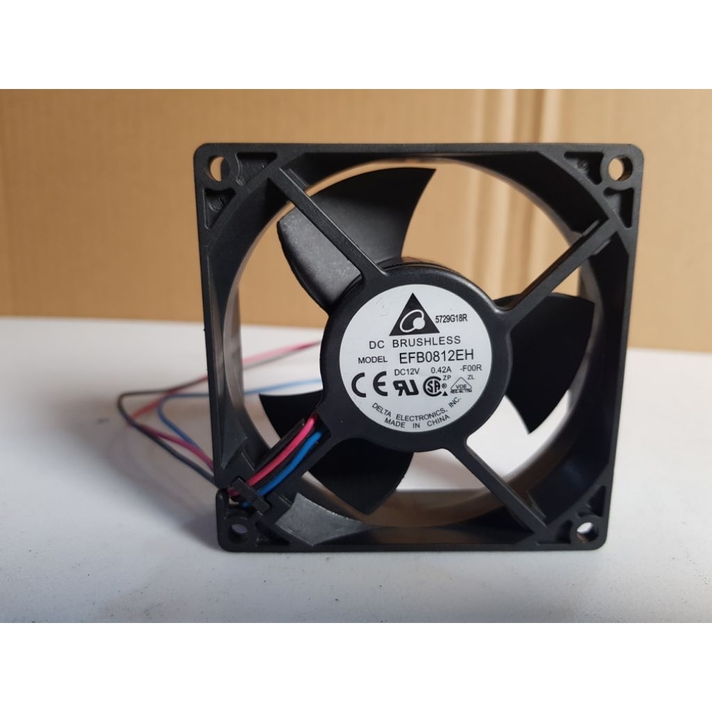 Fan kipas Delta DC 12V_0.42A 8X8CM 3pin