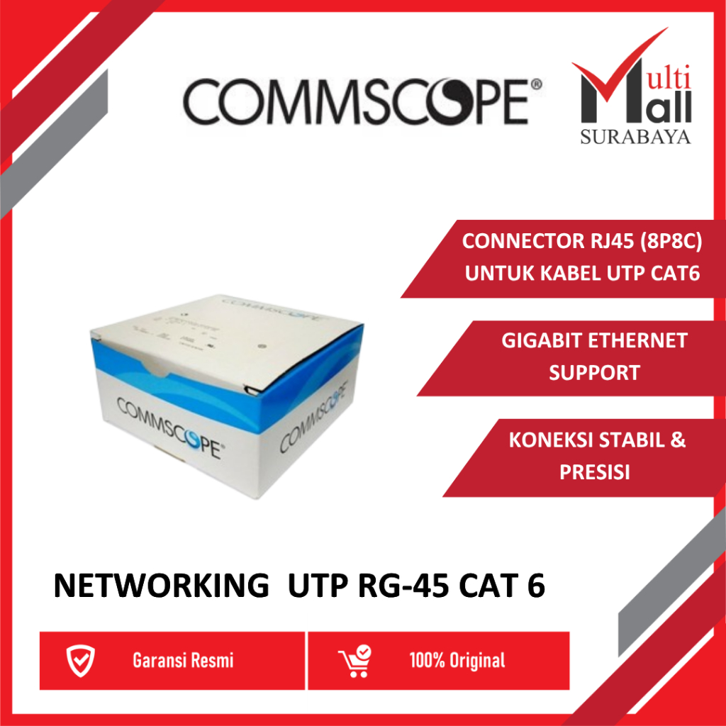 NETWORKING COMMSCOPE UTP CONNECTOR RG-45 CAT 6