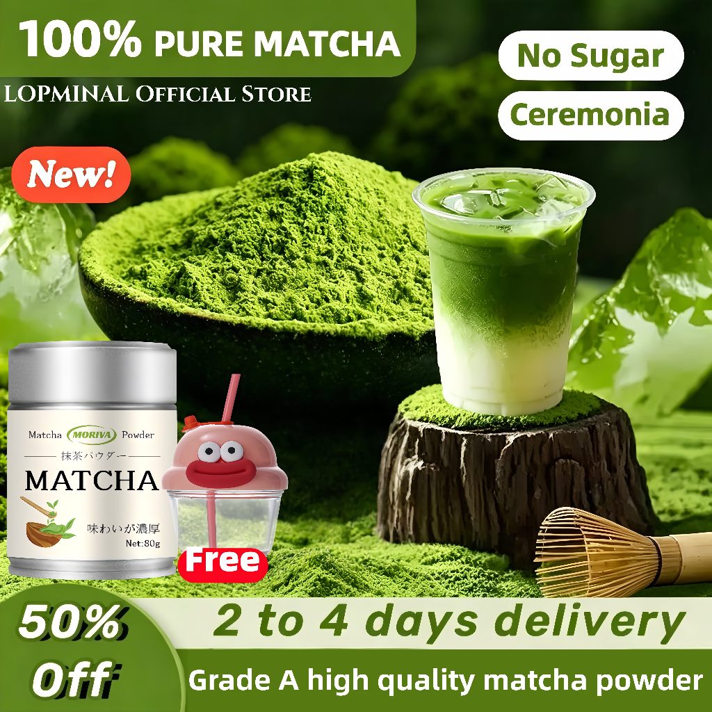 bubuk serbuk matcha pure 100% bubuk untuk minuman kue powder organic premium matcha No Additives 80 