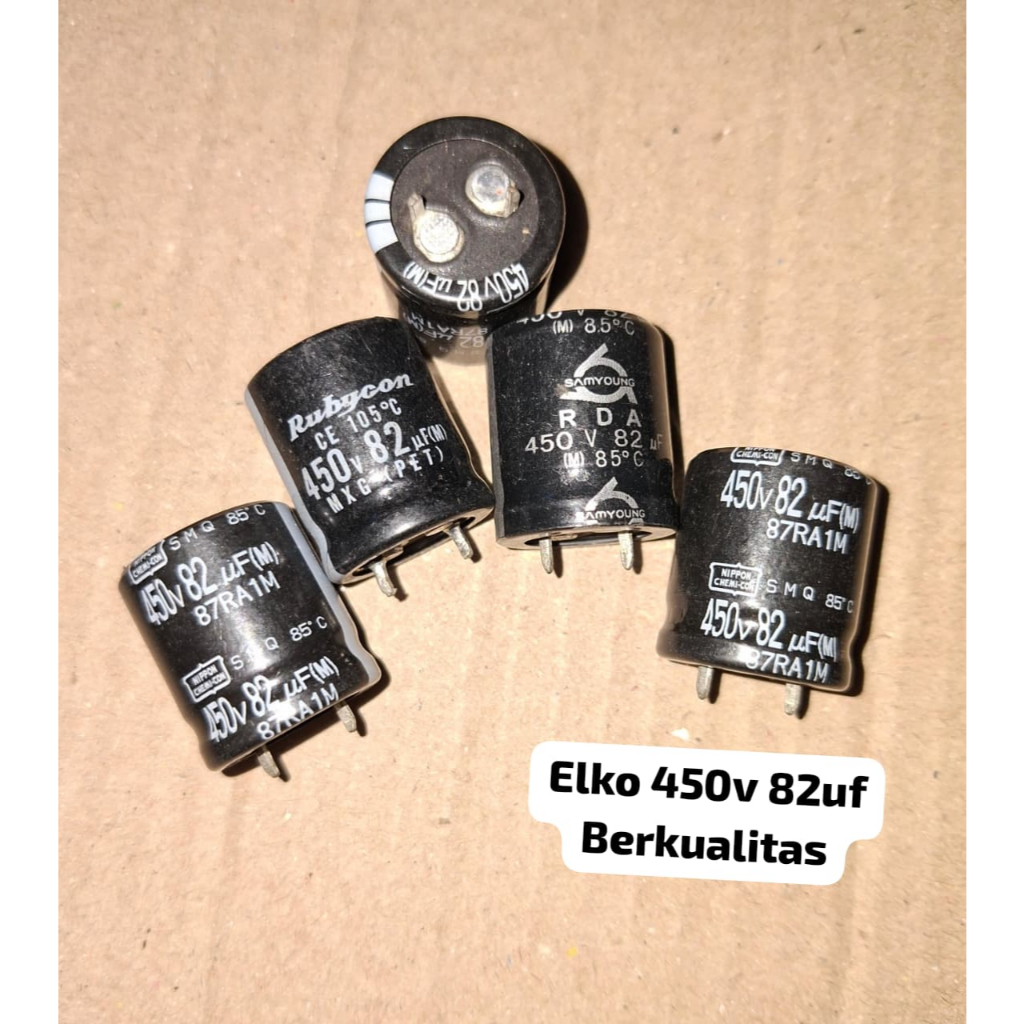 1PCS Elko 450v 82uf Elco 82uf 450v RUBYCON ORIGINAL