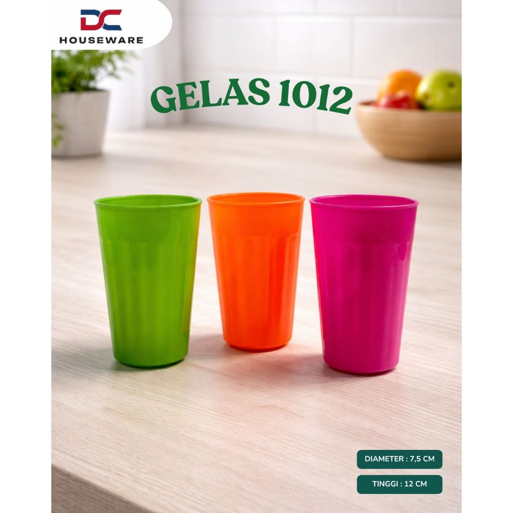 ( GELAS 1012 PLASTIK WARNA) - Gelas Plastik Warna warni / Gelas RR warna