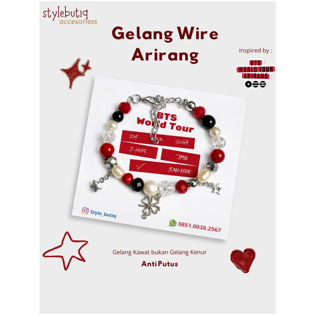 Gelang Arirang BTS | Gelang SWIM BTS | Gelang manik BTS