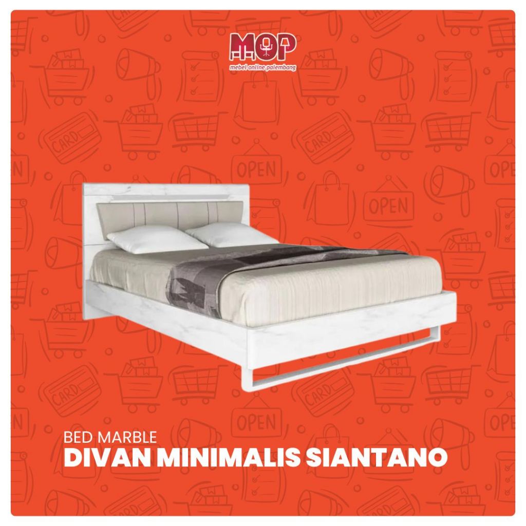 Siantano Bed Marble/Divan sandaran kasur siantano/Rangka tempat tidur