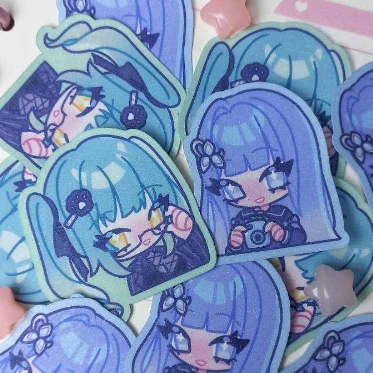 [ NIKKE ] cherriimi - Privaty & Arcana 2x2 Love Glitter Stickers