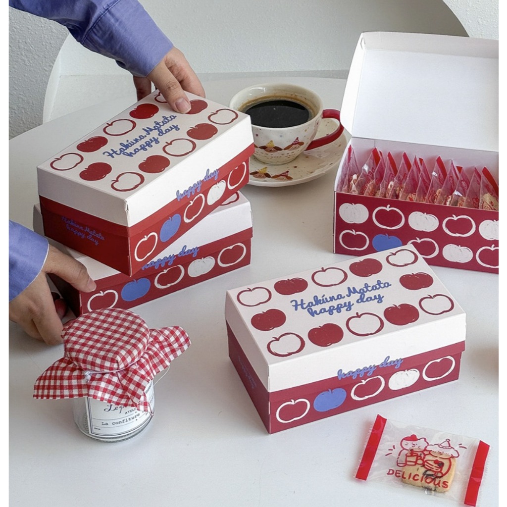 snack box apple red kotak hampers packaging cookies