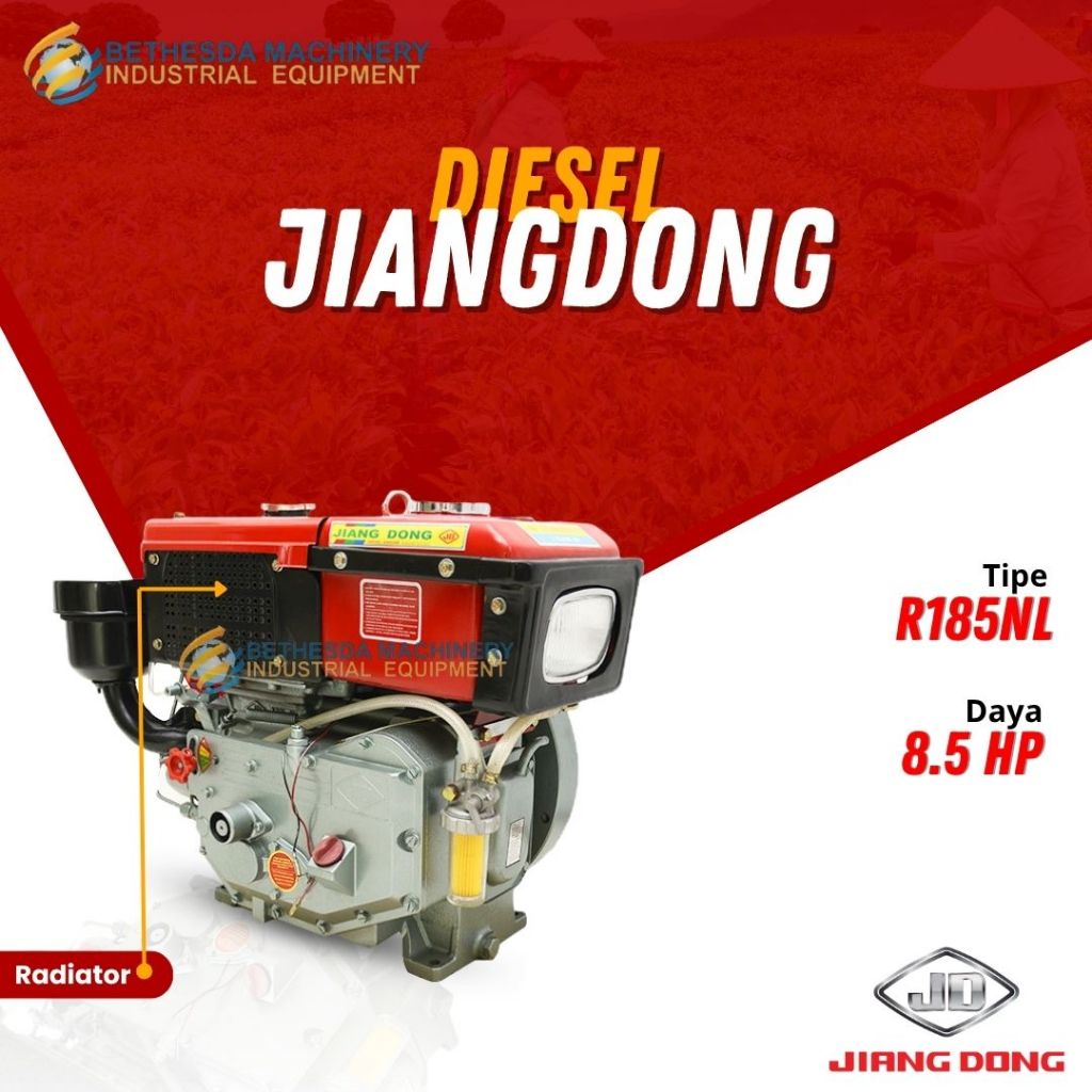 Mesin Diesel Jiangdong 8.5 PK / Diesel Engine Penggerak 8.5 HP R 185 NL
