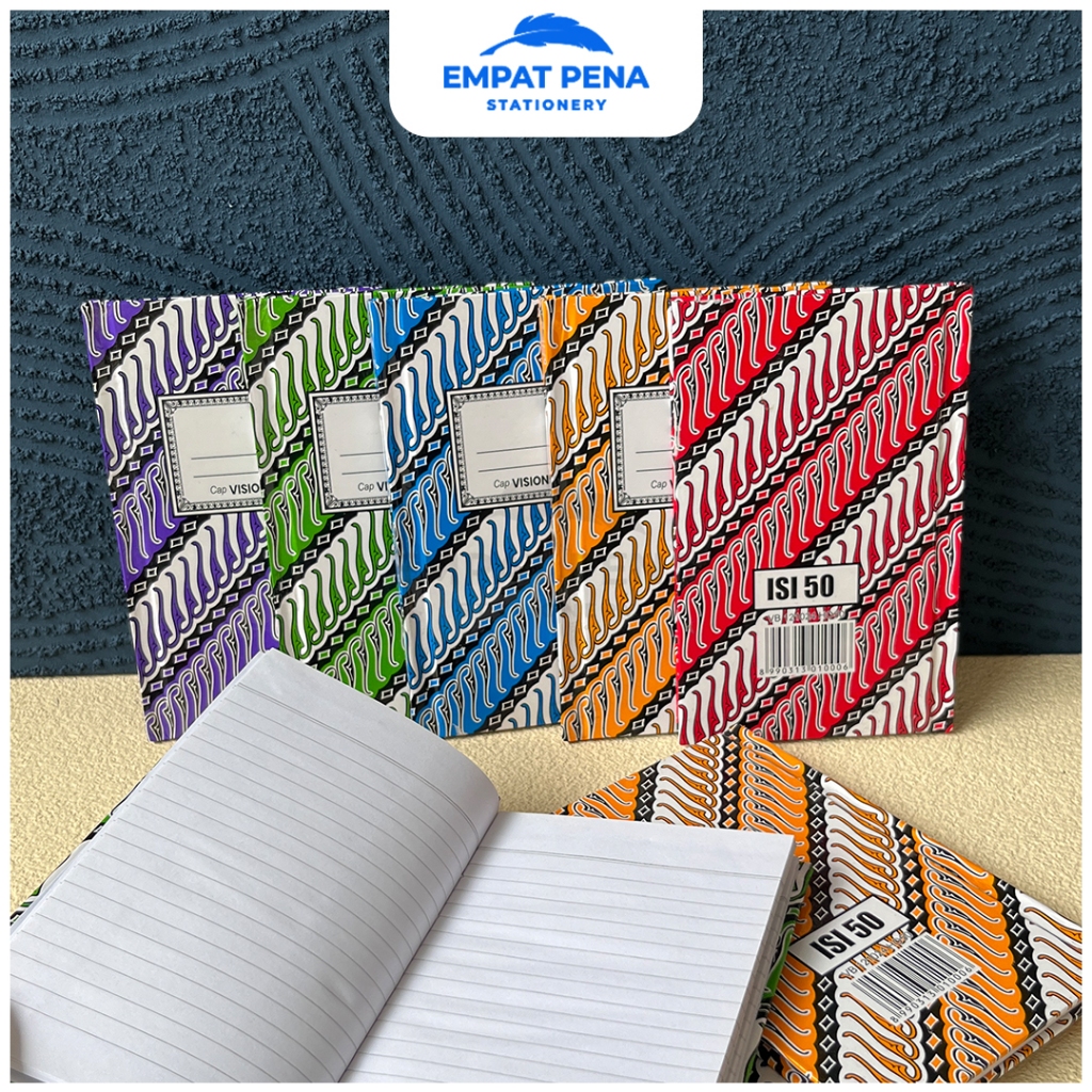 [ECER] Buku Hard Cover VISION A6 (Kecil) Isi 50 / 100 / 200 Lembar - Buku Ekspedisi Catatan Kecil AT