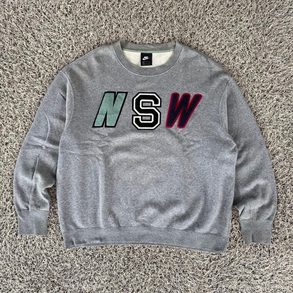 nike nsw sweater shirt crewneck nike nsw grey tree collour