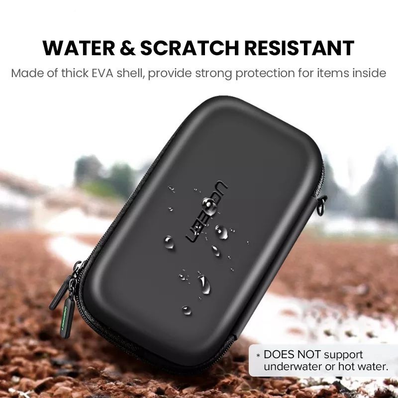 Ugreen Tas Hardisk HDD Eksternal Pouch Storage Bag Hardcase Waterproof 40707