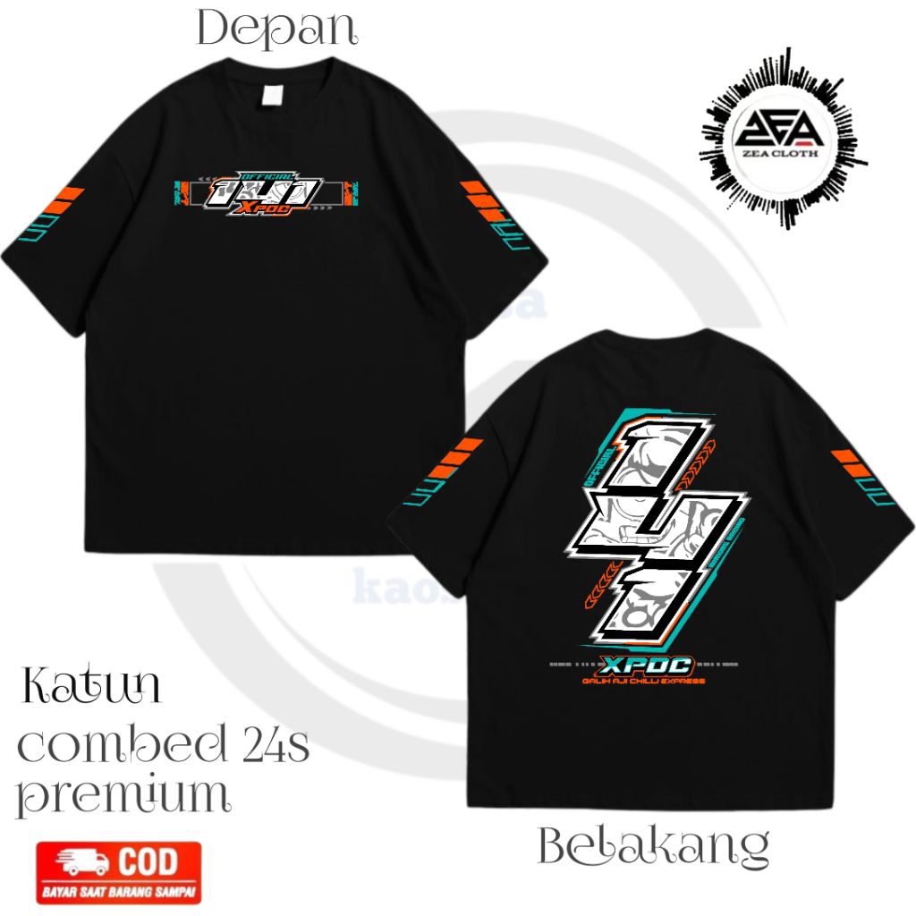 KAOS MANIA TRUK OFFICIAL 141 XPDC /BAJU T-SHIRT DRIVER SOPIR TRUK MANIA KATUN COMBED 24S