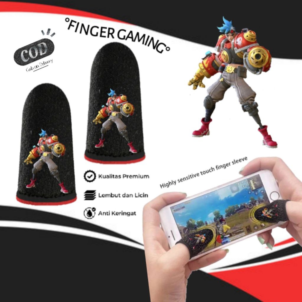 Sarung Jempol Gaming Hero Mobile Lagends mlbb ( Fighter ) Anti Keringat