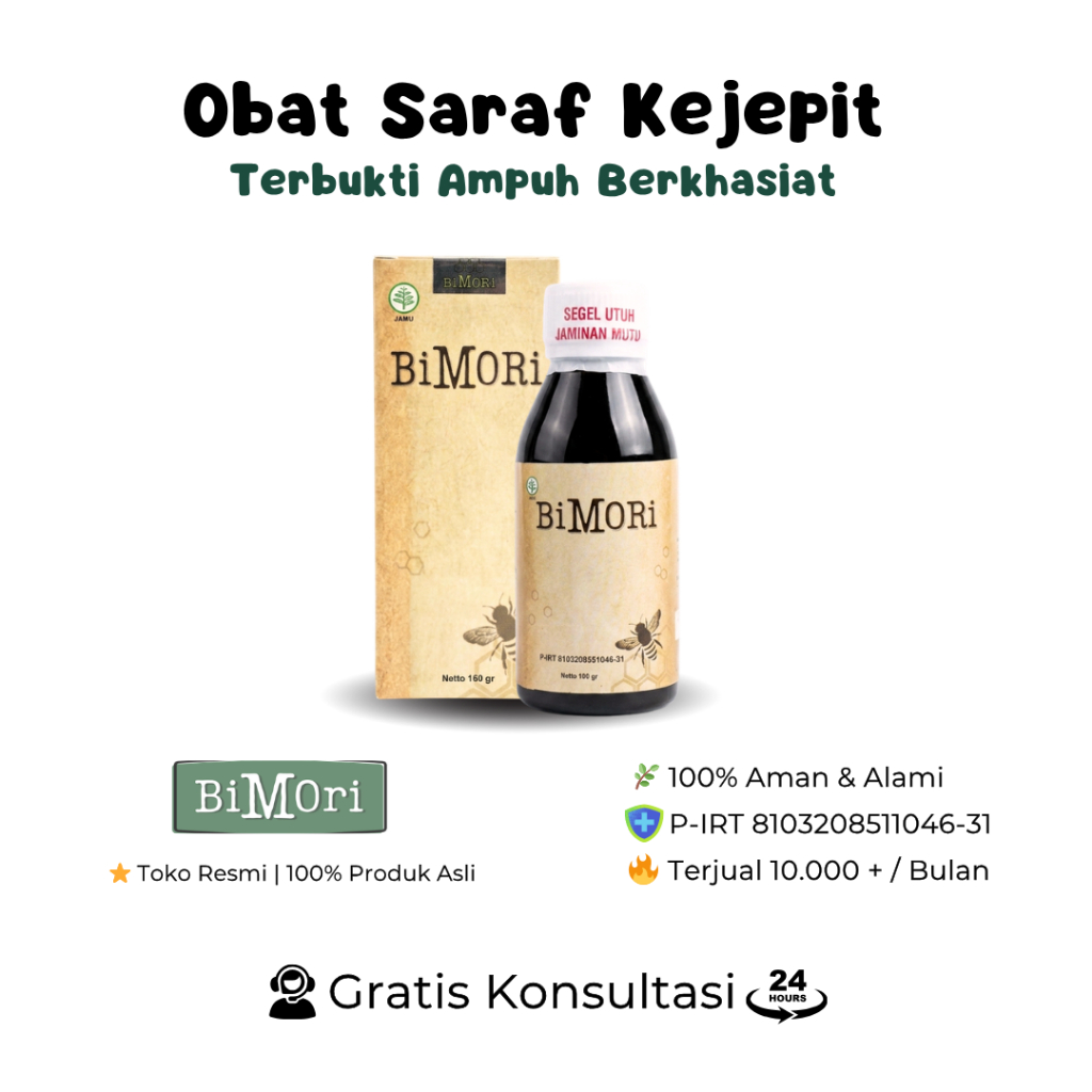 Bimori Herbal Obat Saraf Kejepit Sakit Pinggang Asam Urat Extrak Pegagan Moringa Ginkgo Biloba
