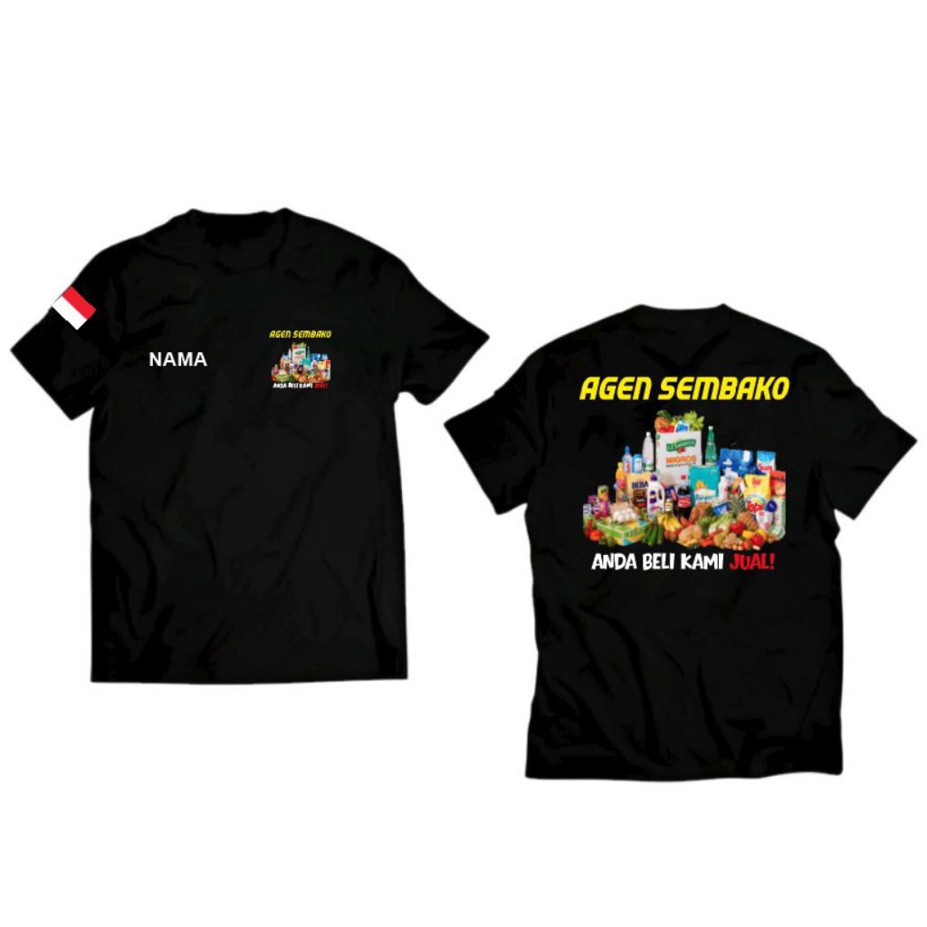 Kaos T-shirt Agen Sembako Free Nama Kaos Distro Unisex