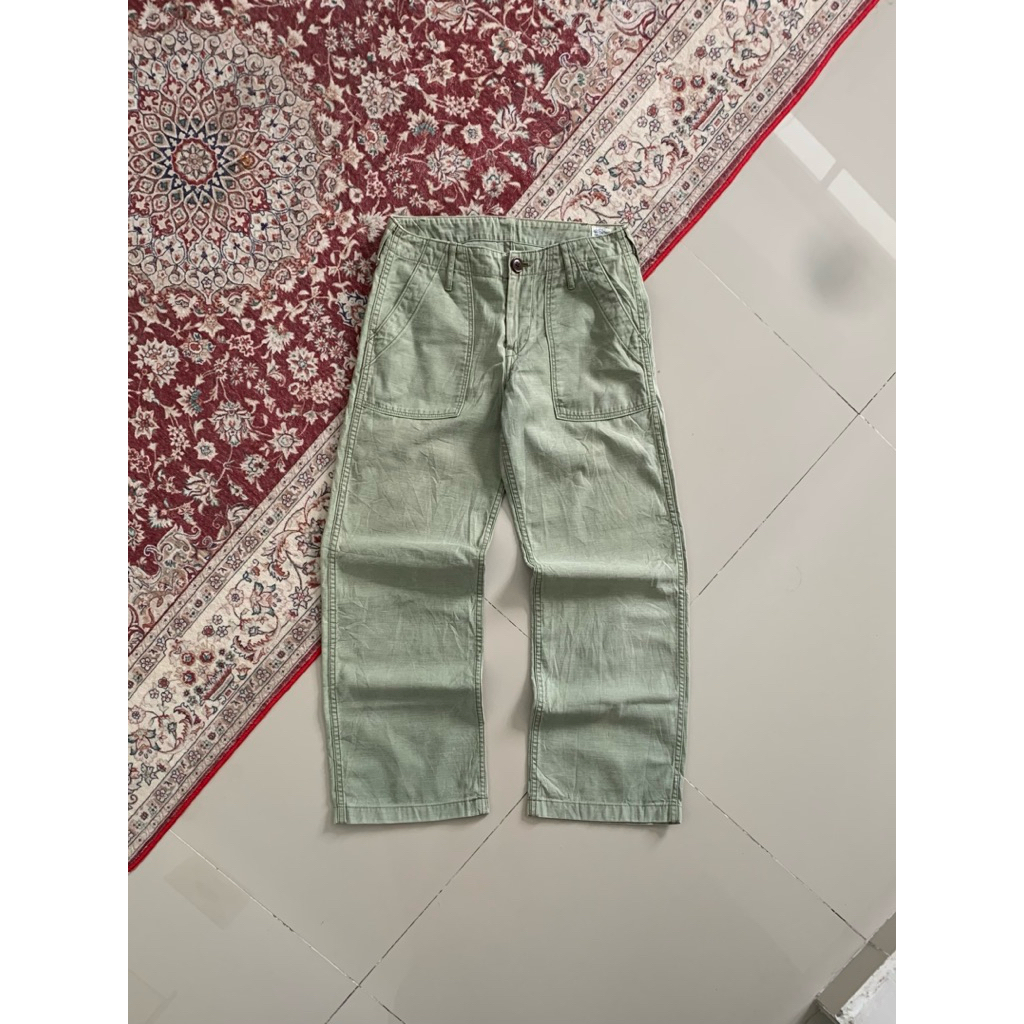 Orslow Miltary Sateen OG Buckle Back Trousers
