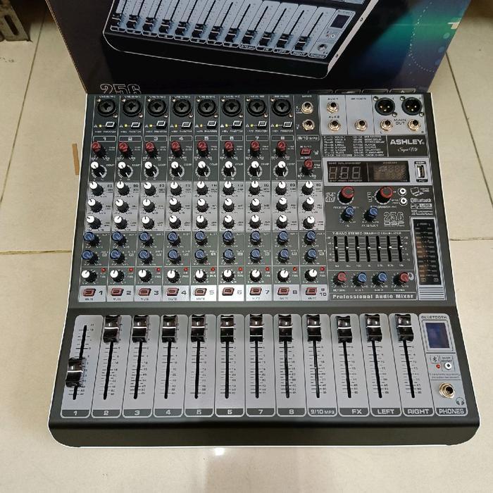 Mixer Audio Ashley Super M8 Compressor Original 8 Chanel 8Ch 10 Chanel USB Bluetooth PC Soundcard wi