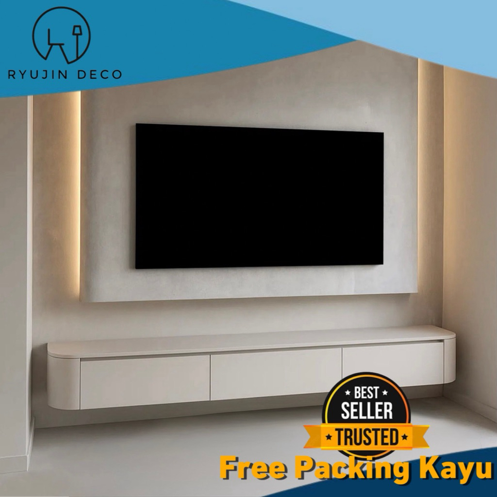 Meja tv Gantung Lengkung Meja Tv Oval Meja Tv Mewah Modern