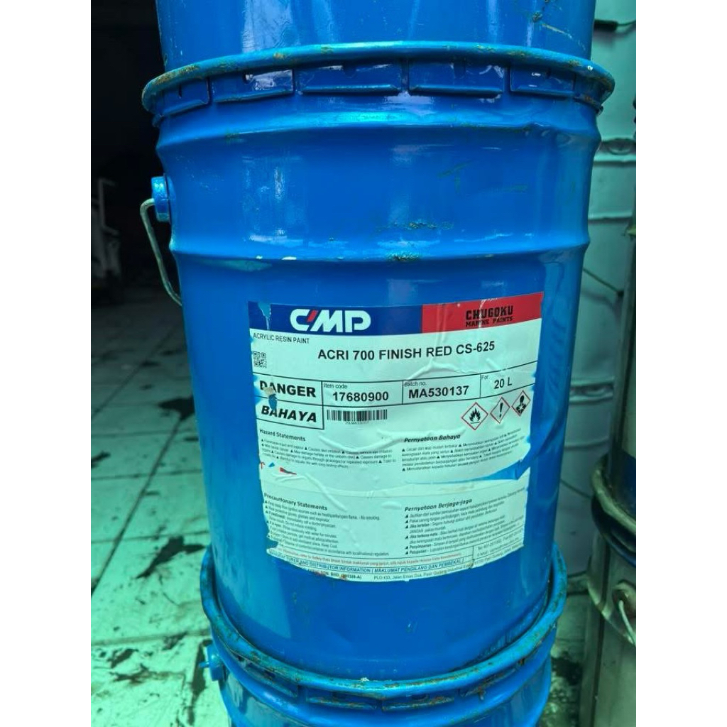 Cat Kapal CMP CHUGOKU MARINE Acri 700 Finish Red CS-625 20ltr