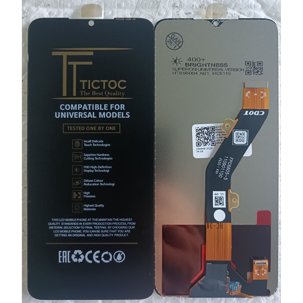 LCD+TS INFINIX SMART 7/7HD/7PLUS/HOT 30I/ITEL A60S/ITEL A70/S23/ITEL P55 5G/P40/A50/TECNO SPARK GO 2
