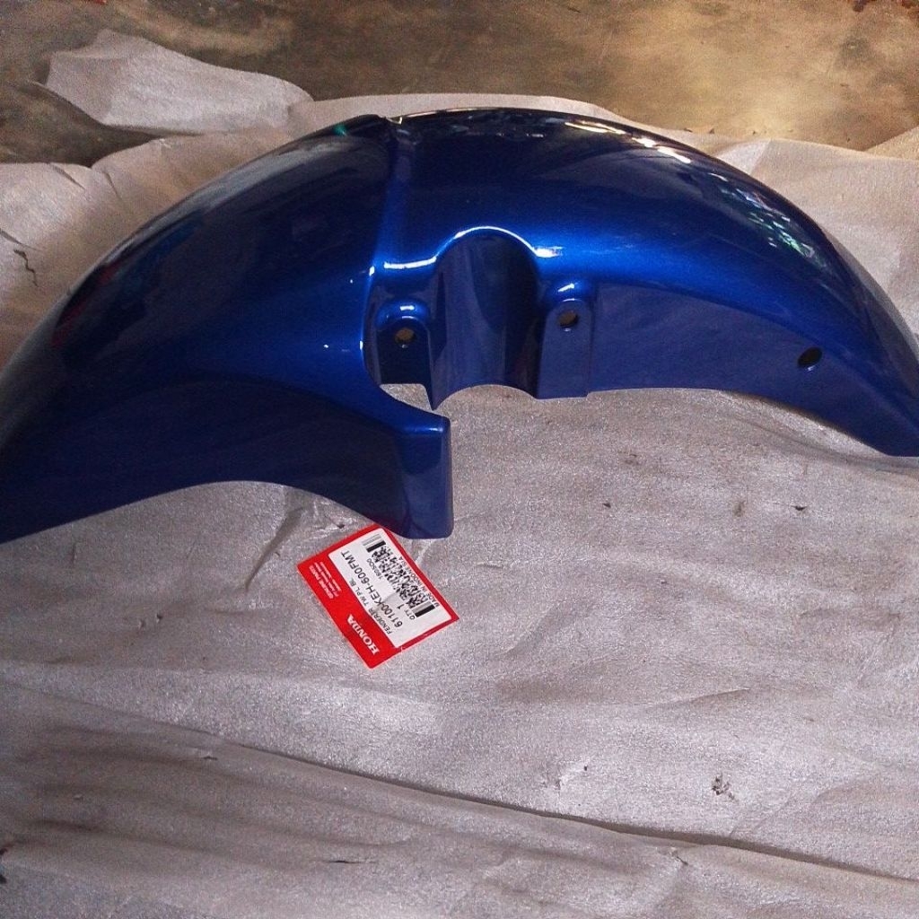 spakbor depan Megapro Primus original biru