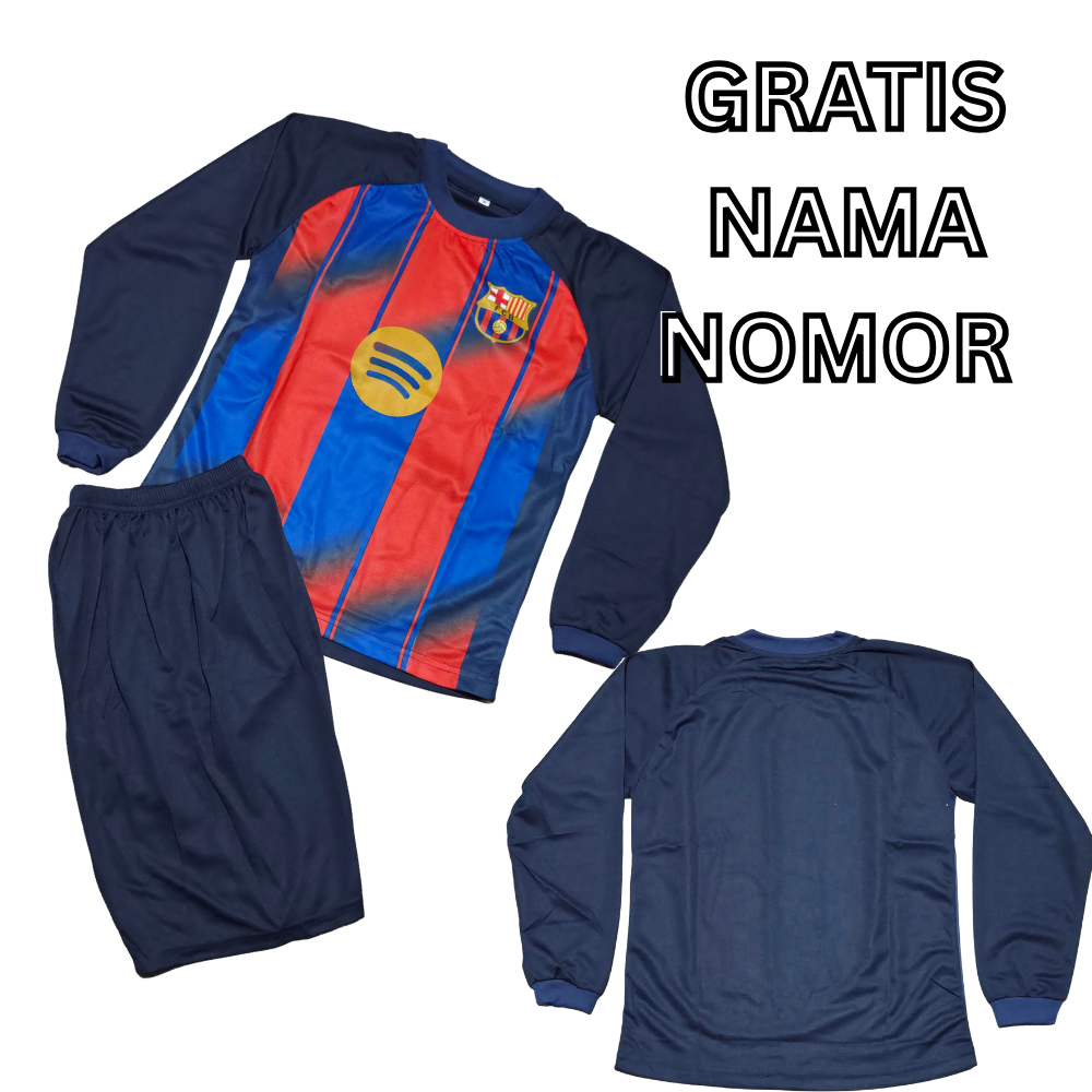 SETELAN KIPER ANAK BARCELONA KUNING/BAJU KIPER BARCELONA KUNING USIA 6-12THN