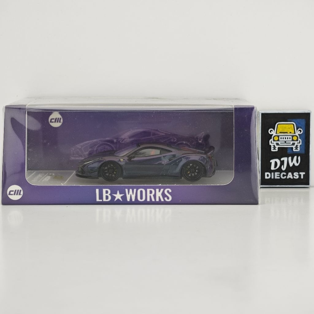 CM Model 1/64 Ferrari 488 LBWK LB Works Purple