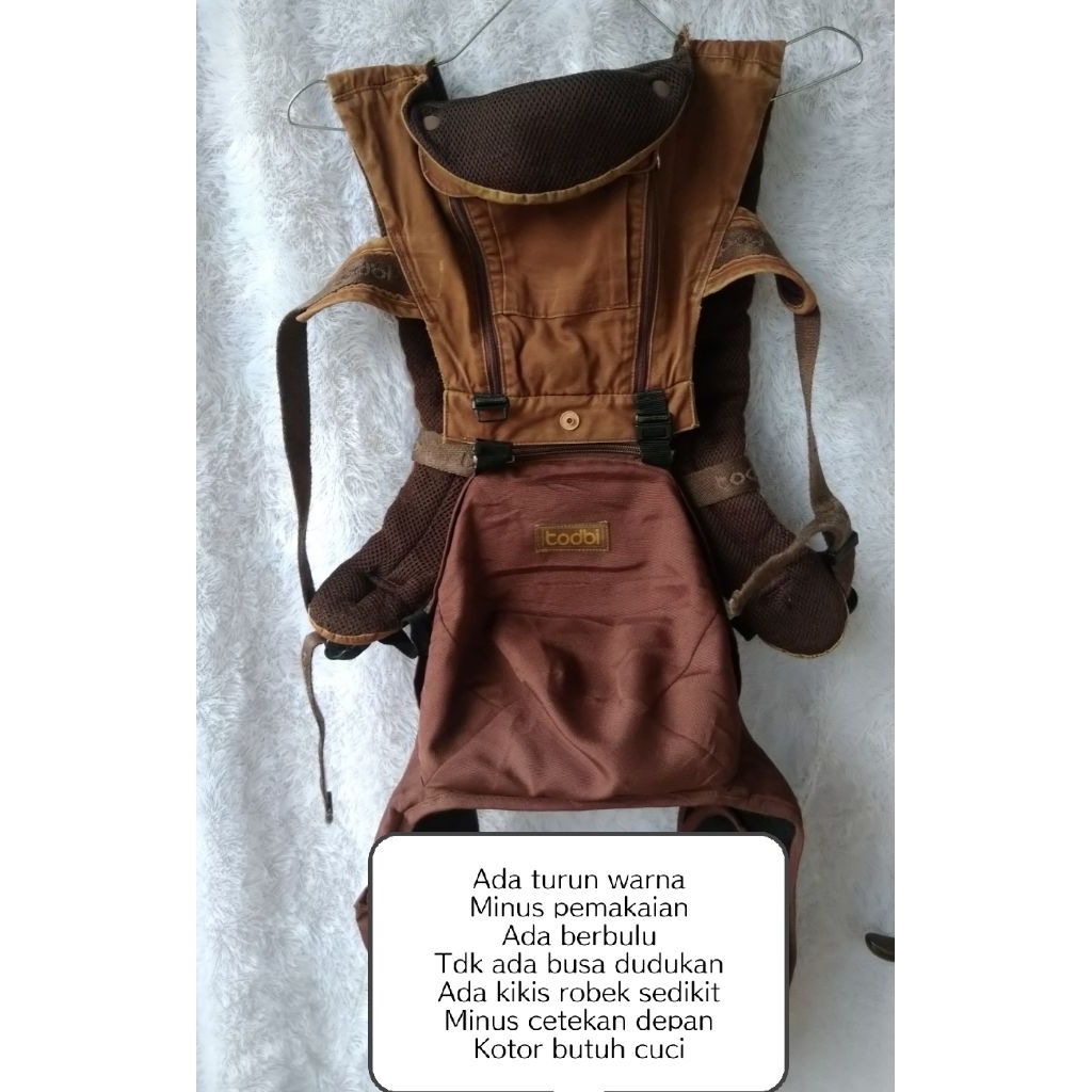preloved gendongan hipseat todbi coklat