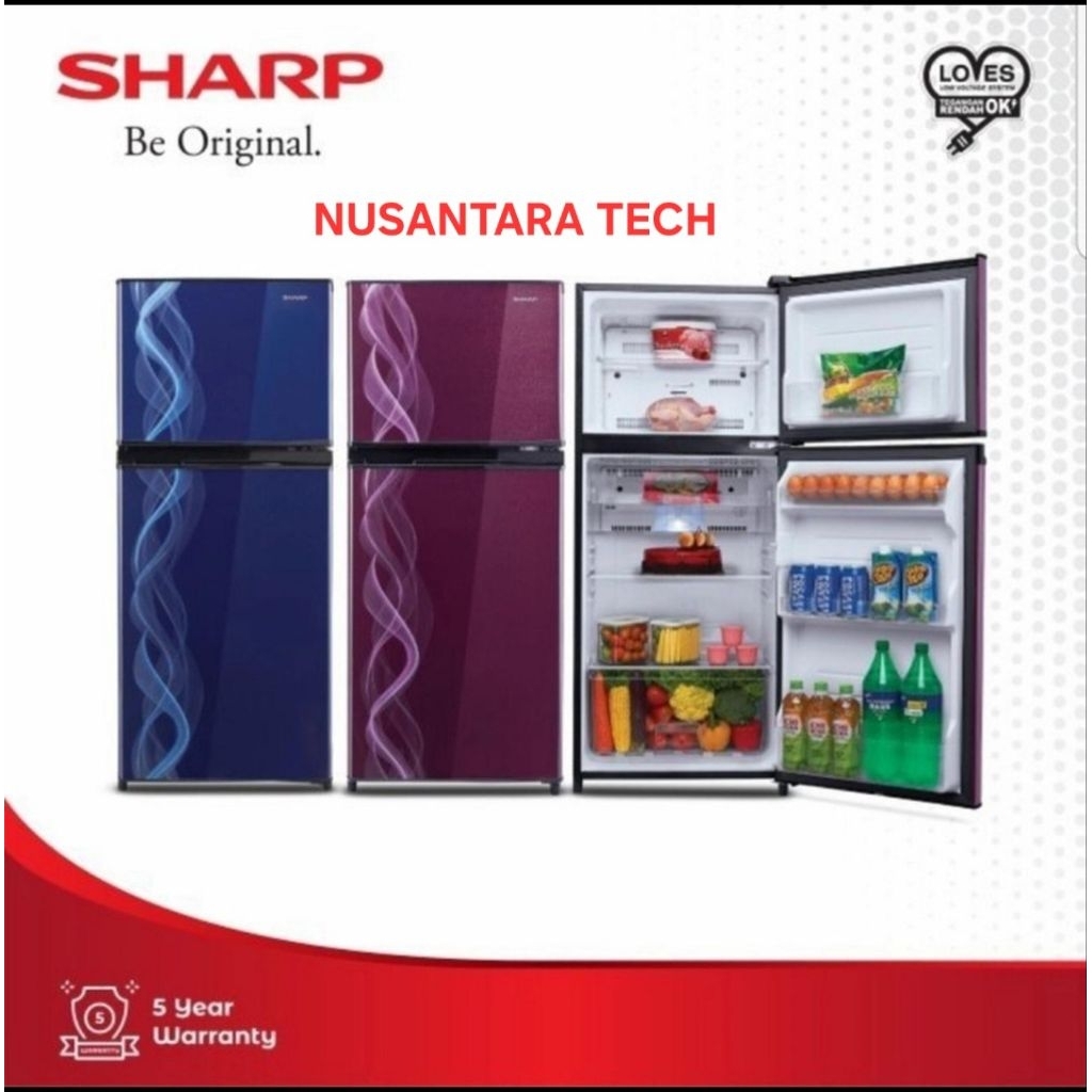 Kulkas sharp 2pintu kirei sj 197 nd