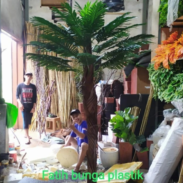POHON PALEM ARTIFICIAL/POHON KURMA/POHON PLASTIK/BUNGA PLASTIK/2 METER