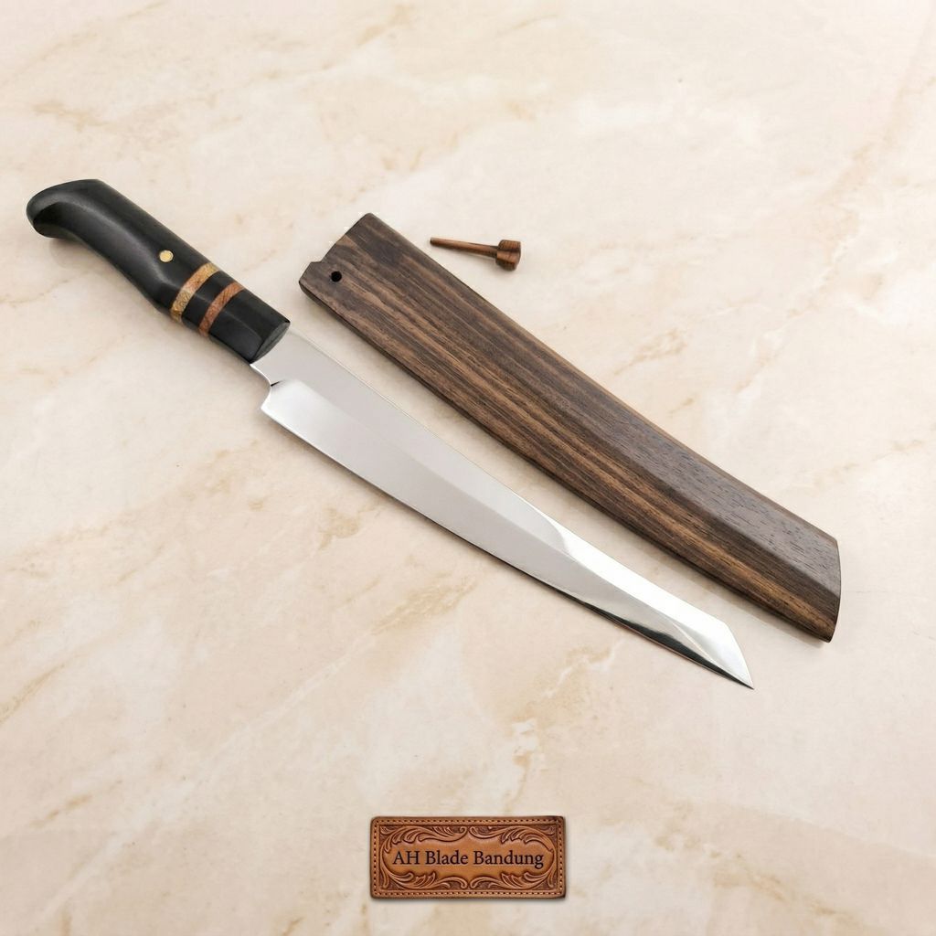Pisau Sembelih Bandung AH Blade Chef Design Pisau Daging untuk Qurban