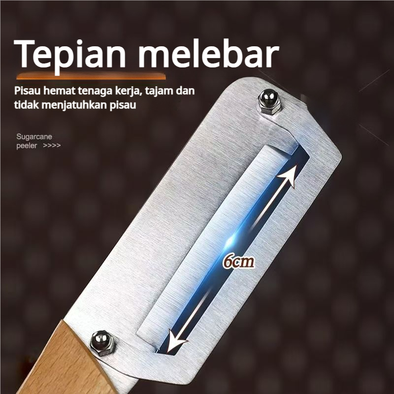Pegangan Kayu Padat Pisau Kupas Stainless Tajam Multifungsi Alat Kupas Sayur Buah Kentang Praktis