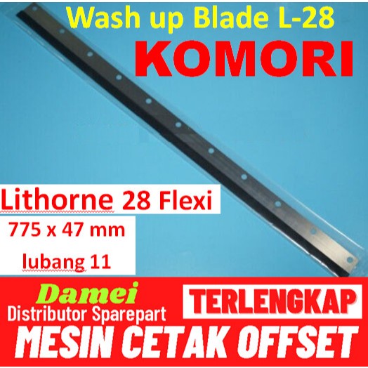 Wash Up Blade Komori Lithrone 28 Flexi LS28 Mesin Cetak Rakel Litrone