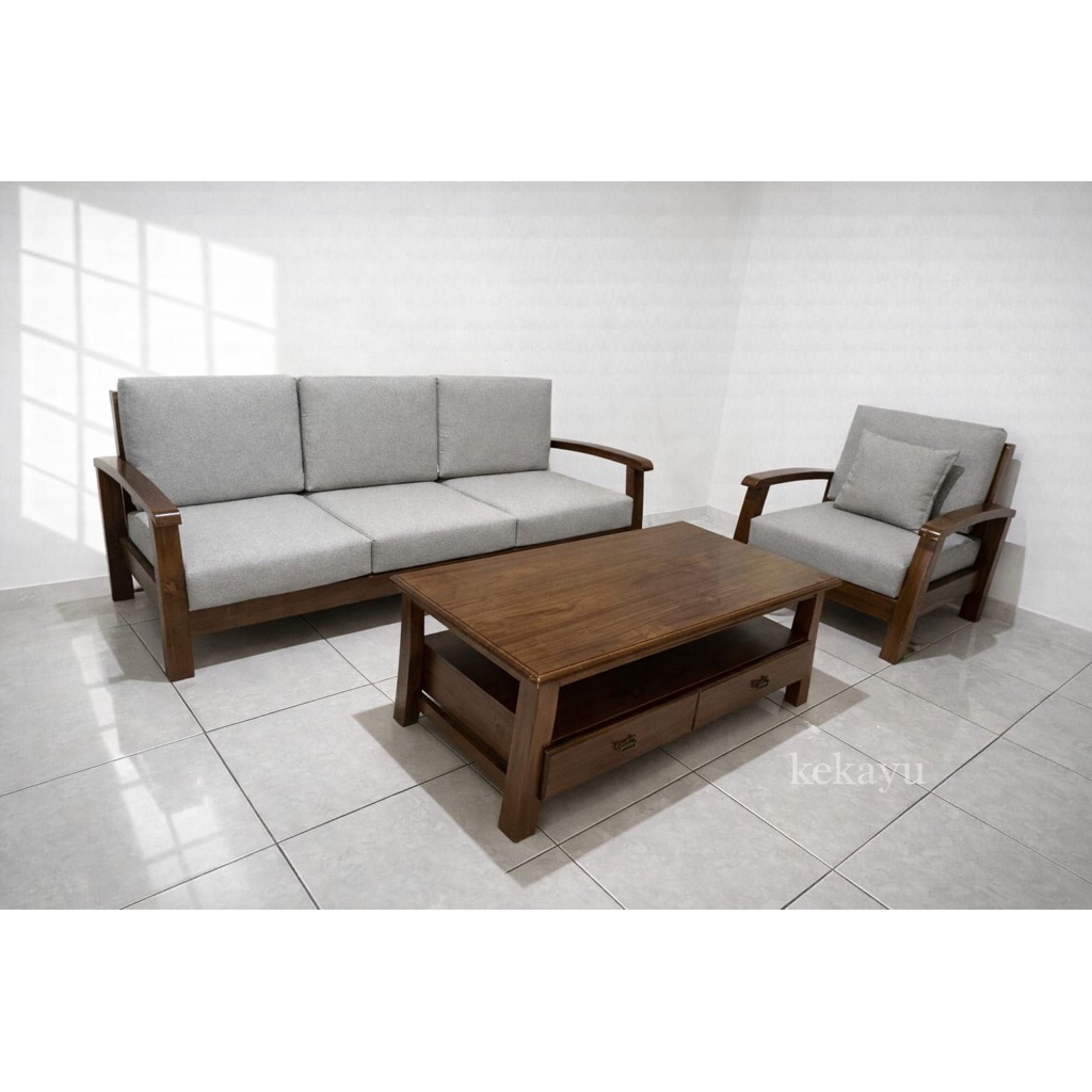 set sofa tamu minimalis jati modern sofa tamu minimalis jati grade A