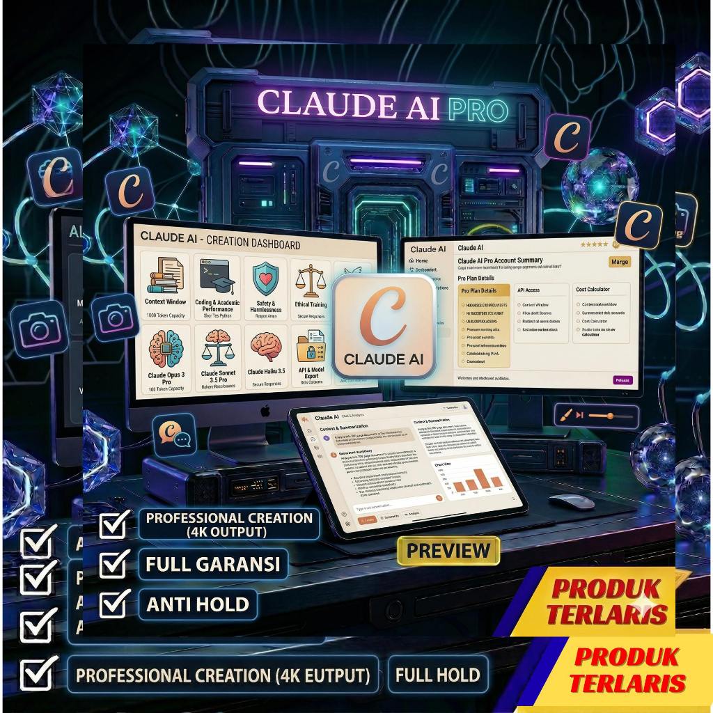 Claude Ai PRO - Lebih Canggih Dari ChatGPT Open Ai - Private Full Garansi | Software Data Analisis