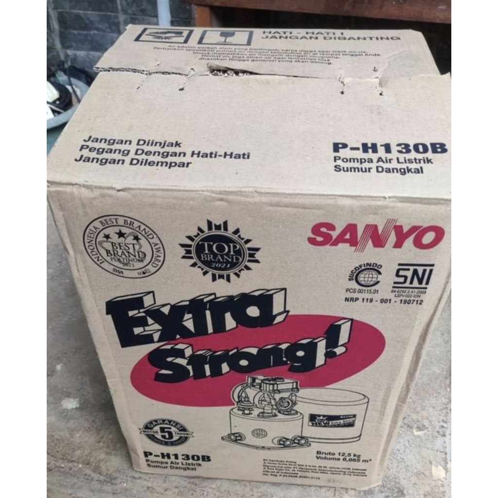 pompa sanyo ph 130 b / pompa air sanyo 125 watt / pompa air dangkal 125 watt otomatis / sanyo ph 130