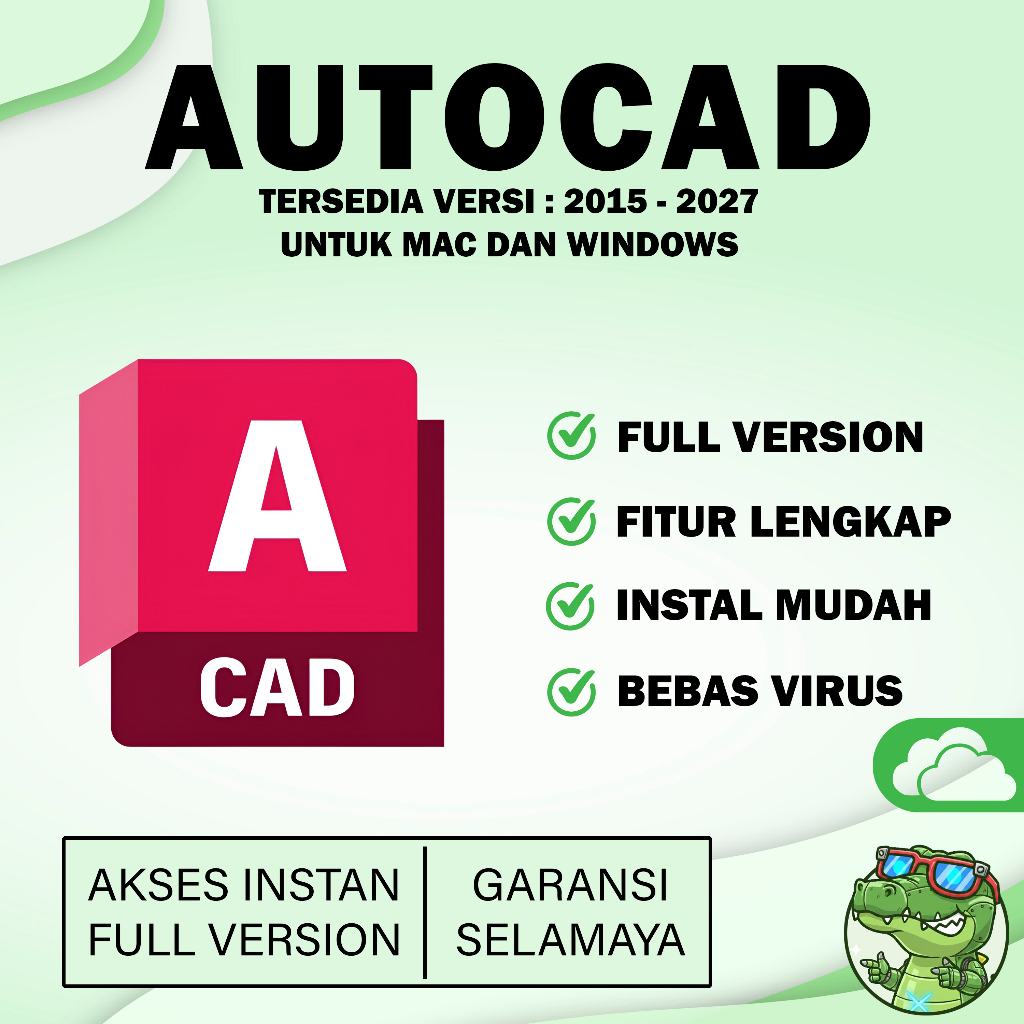 AutoCAD 2027 - 2015 Full Version Original No Trial Lifetime + Panduan Instalasi SOFTWARE DATABAYA