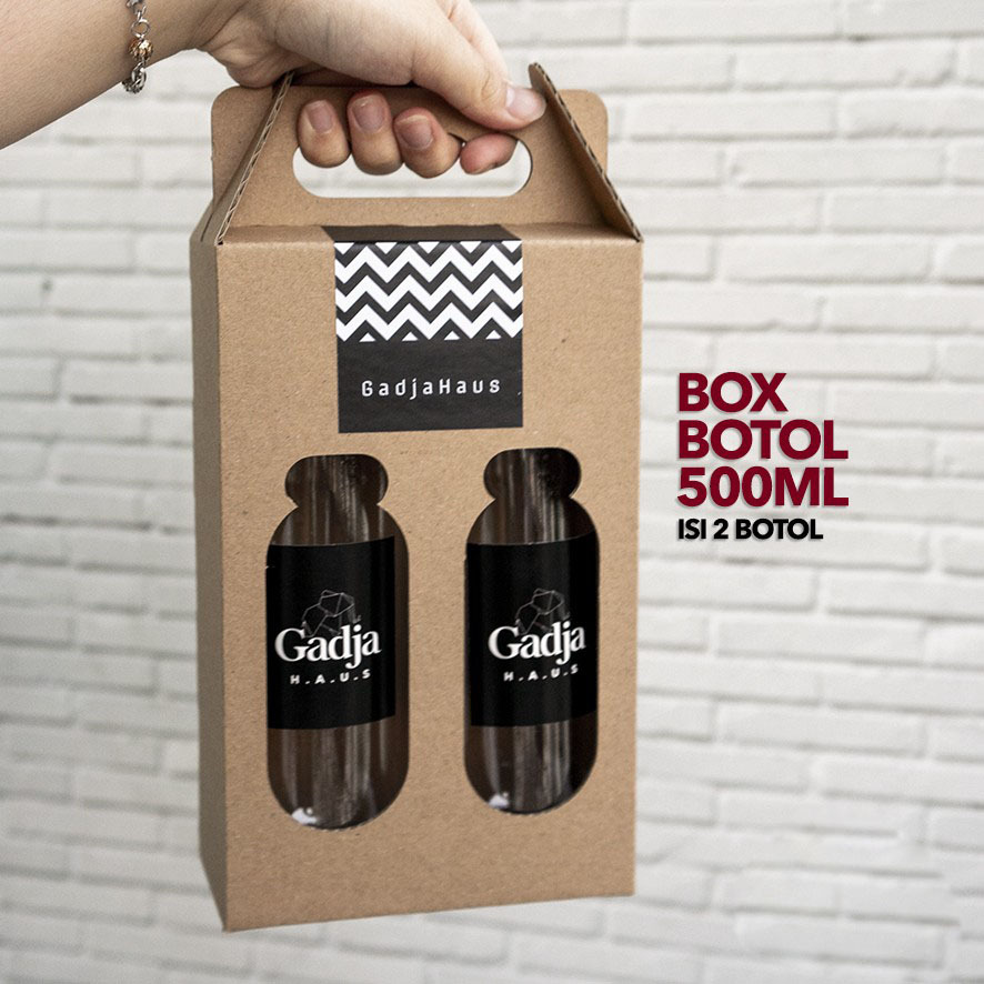 Dus Botol Kale 500ml Isi 2 Box Packaging Hampers Kemasan Minuman Take Away