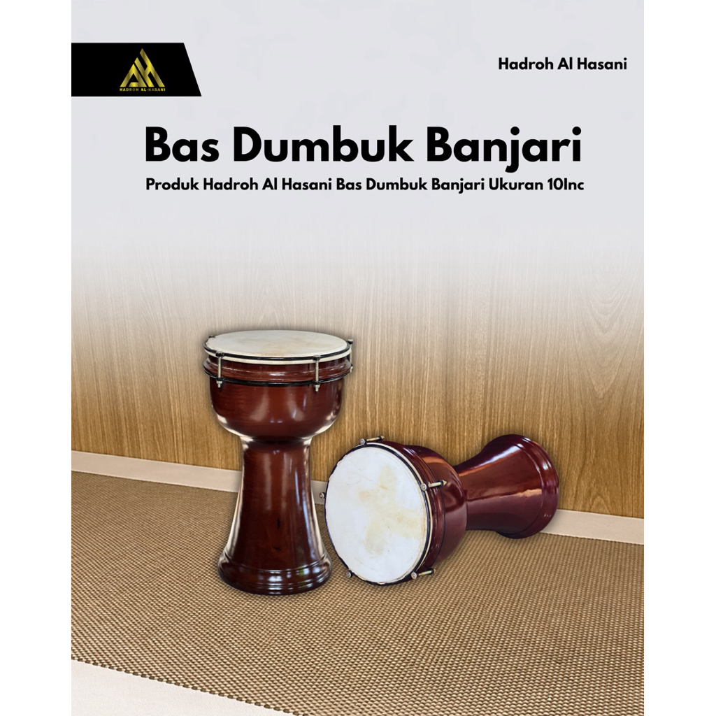 Bas Dumbuk Banjari Ukuran 10inc & Tas