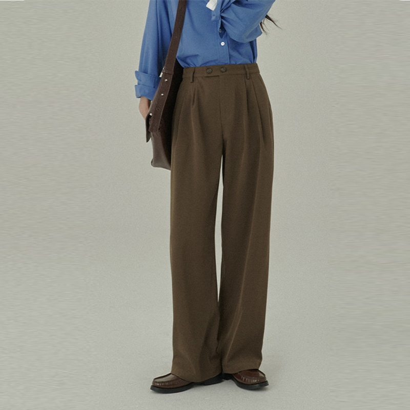 Celana Kulot High Waist Korea Style Bahan Jatuh Celana Kantor Loose Pants Casual OOTD Kekinian