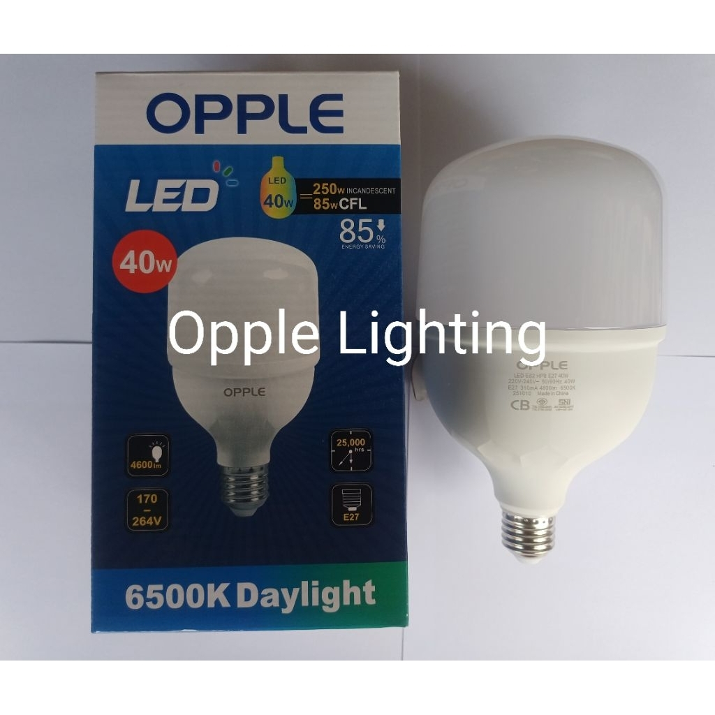 Lampu Led Opple HPB 40watt 6500K 4000Lm putih