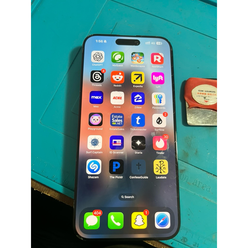 LCD iPhone 15 pro max copotan original minus retak