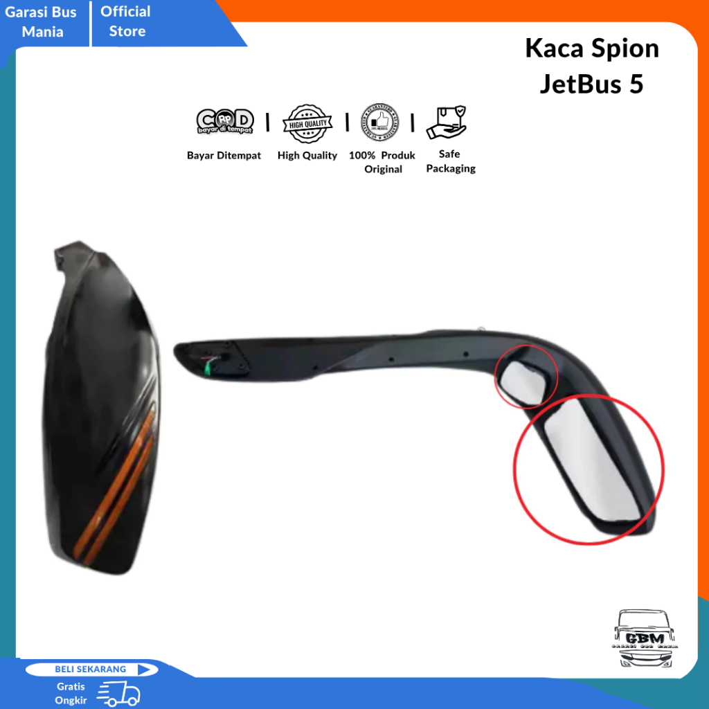 [ori] Kaca Refil Spion Bus Jetbus 5/Kaca Spion Bus JB5/Spion Jetbus 5 Adiputro