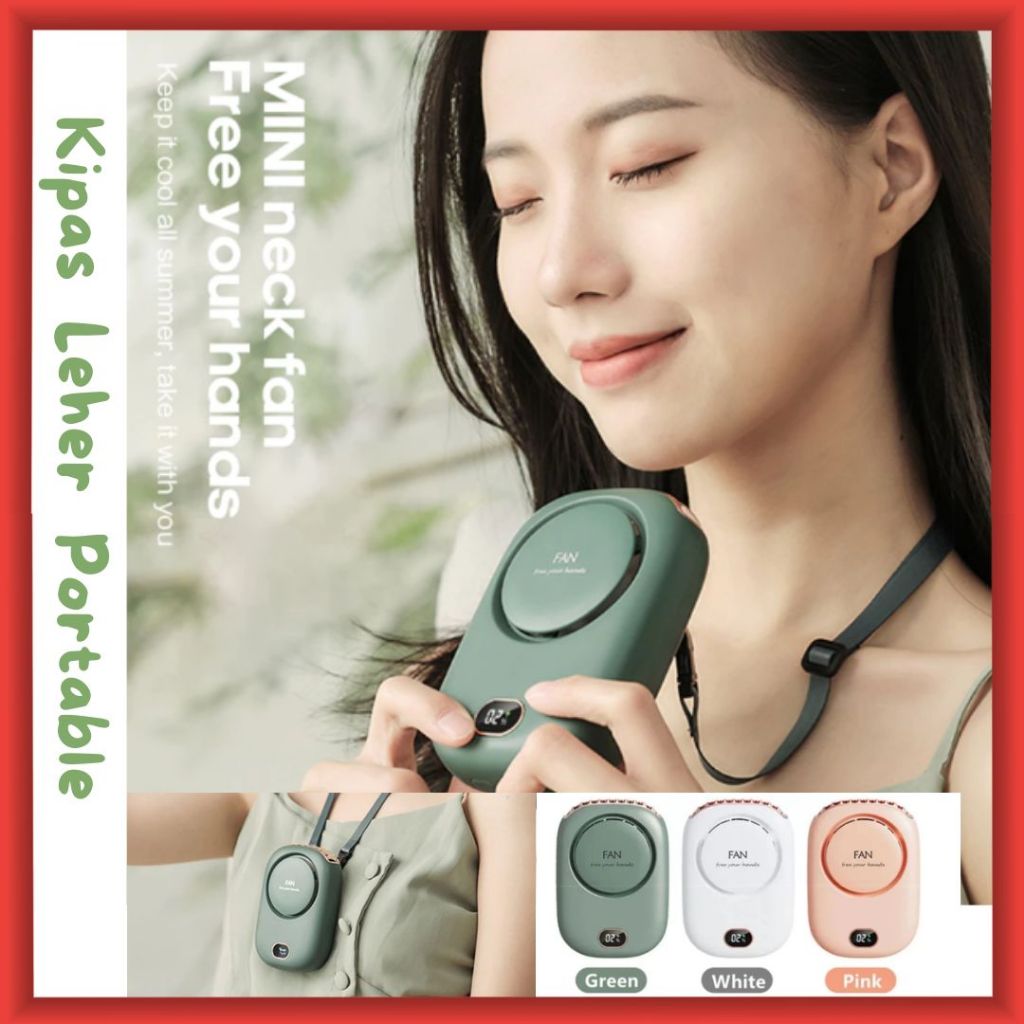 Kipas Angin Leher Portable - Kipas Angin Mini Gantung Kalung Leher - Kipas Angin Travelling