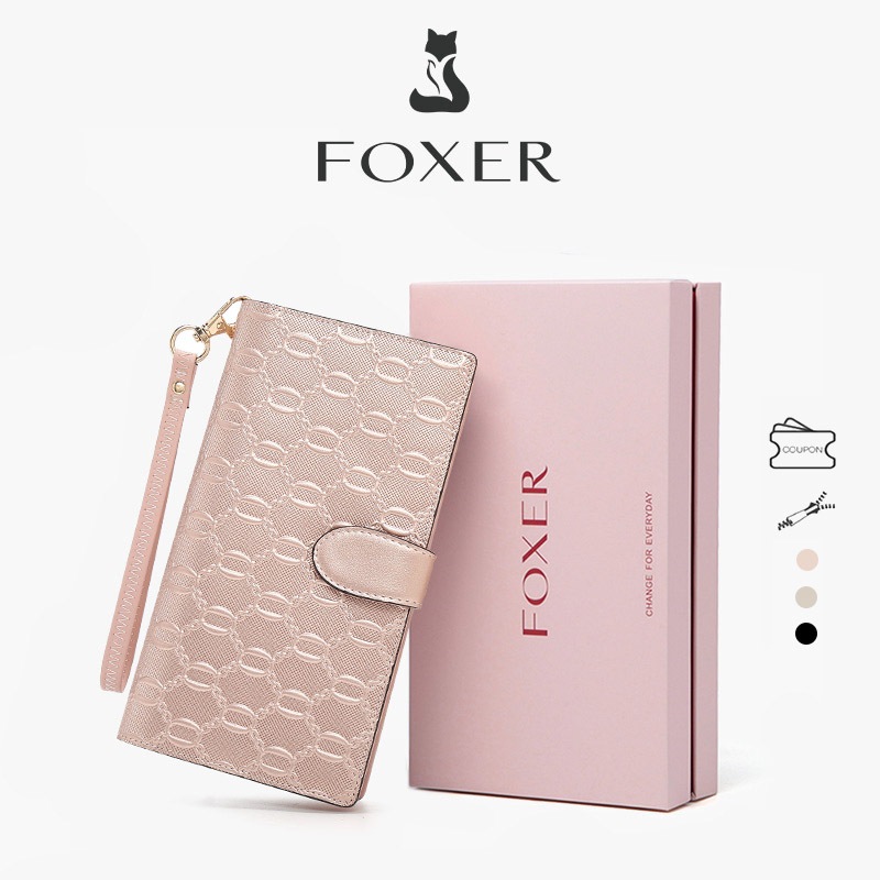 FOXER Dompet Wanita Dompet Panjang Pink Dompet Wanita Stylish