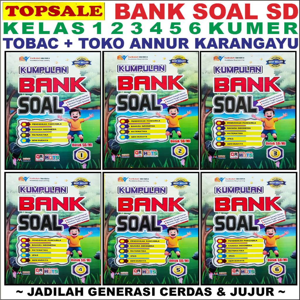Tobac9+1 Bank Soal + Kunci Sukses 9 Bonus 1 Kelas 1 2 3 4 5 6 SD Top Sale Beli 9+1 Gratis Sukses Pin