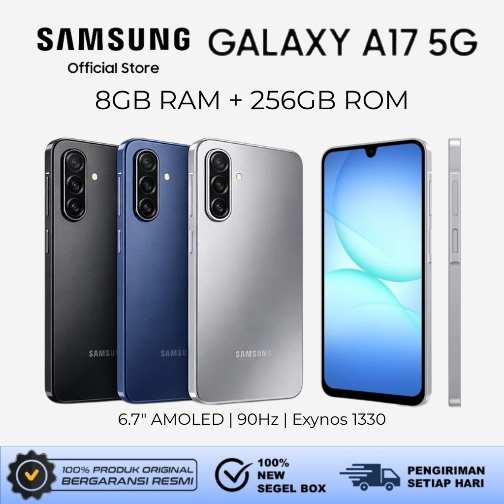 Samsung Galaxy A17 5G 8/256GB Original 5G Cepat RAM 8GB ROM 256GB Baterai 5000mAh