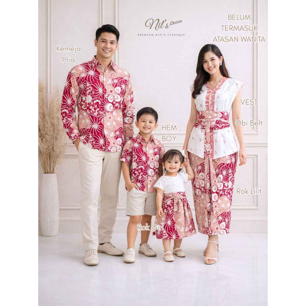 (BELUM TERMASUK ATASAN WANITA) Family Set / Family Set Couple Keluarga / Family Set Batik / Baju Kel