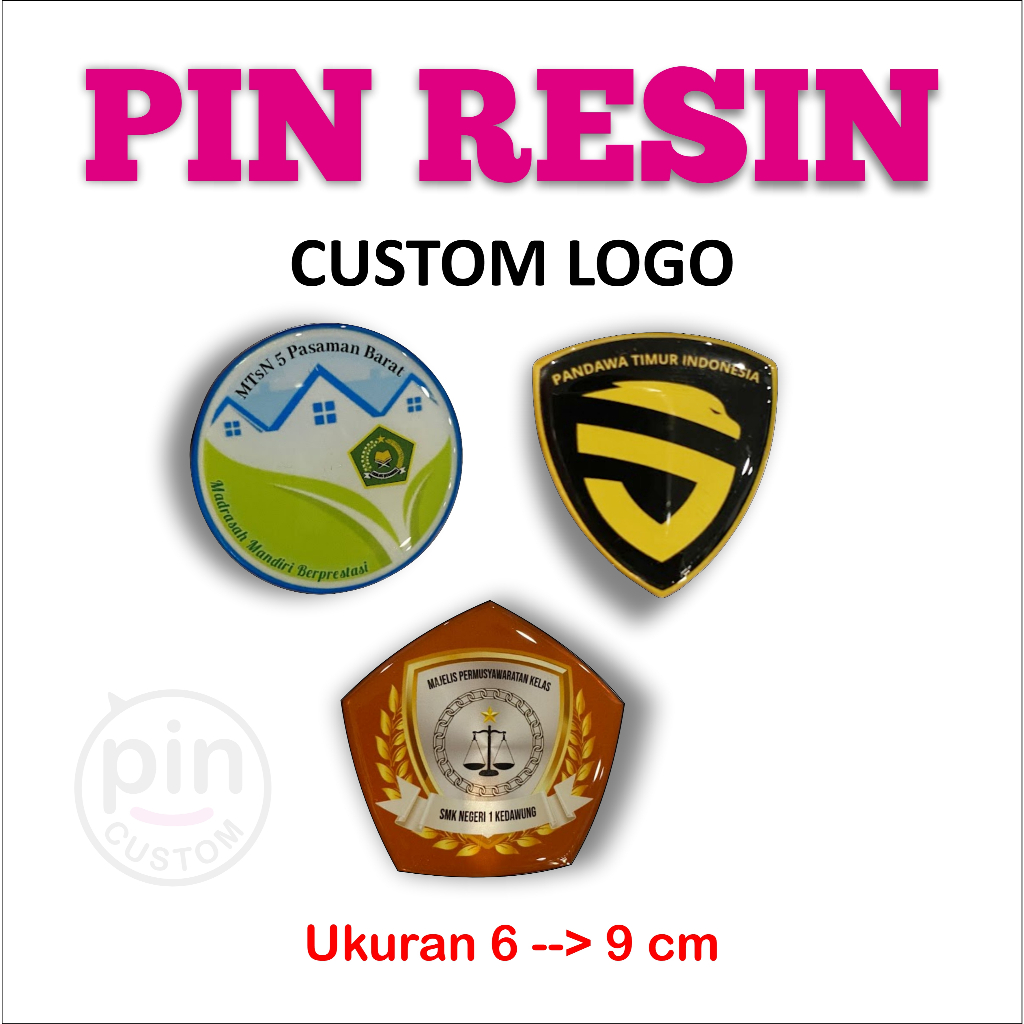 Pin Resin Custom Logo Kuningan aluminium