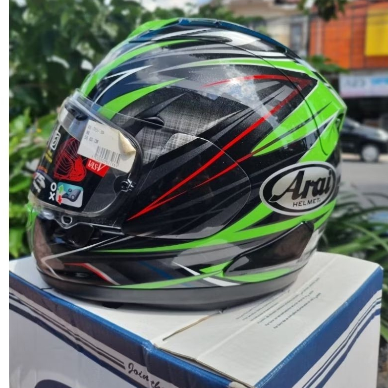 SECOND HELM ARAI RX-7X RADICAL GREEN SIZE L ORIGINAL
