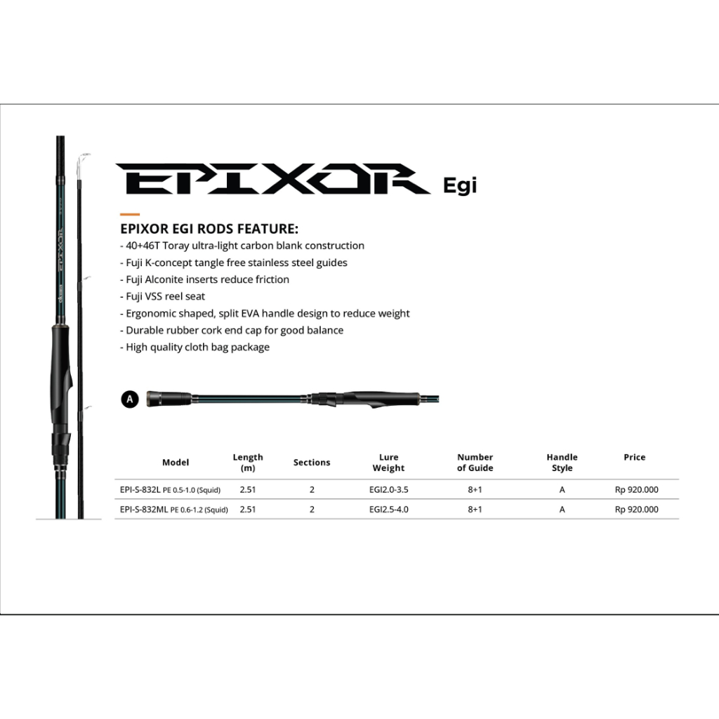 Joran Casting Okuma Epixor Spin EPI S 832L EGI | Epixor Spin EPI S 832ML EGI