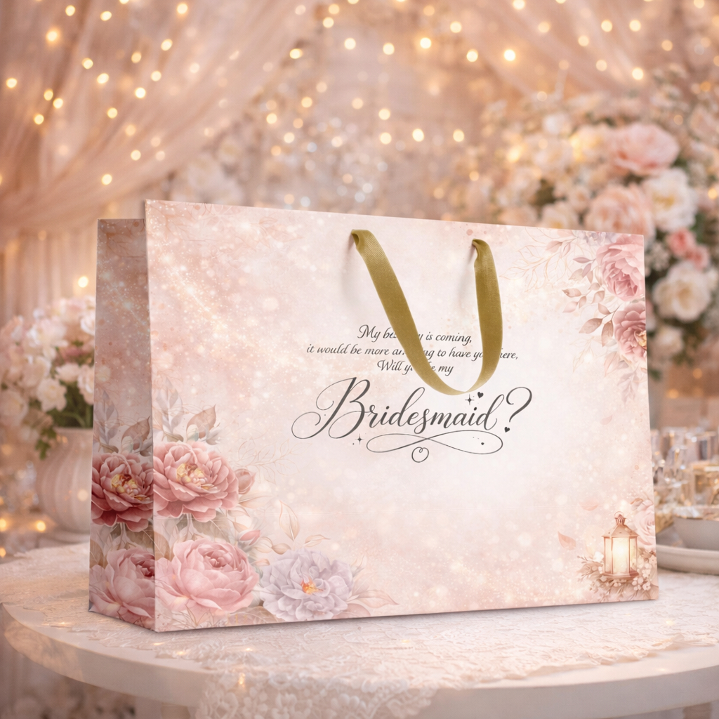 PAPERBAG BRIDESMAID  WEDDING/ TAS KADO BRIDESMAID / TAS HAMPERS BRIDESMAID